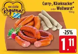 E-Center Curry-, Käseknacker oder Wollwurst Angebot