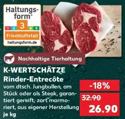 Kaufland K-WERTSCHÄTZE Rinder-Entrecôte Angebot
