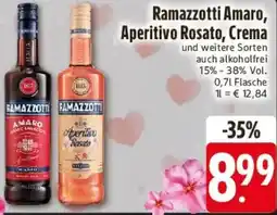 Edeka Ramazzotti Amaro, Aperitivo Rosato, Crema Angebot