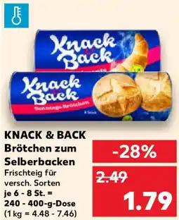 Kaufland KNACK & BACK Brötchen zum Selberbacken Angebot