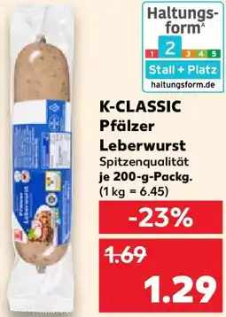 Kaufland K-CLASSIC Pfälzer Leberwurst Angebot