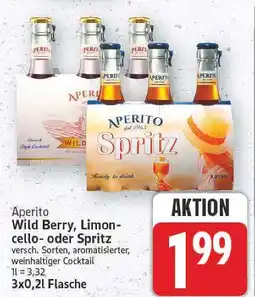 E-Center Aperito wild berry, limoncello oder spritz Angebot