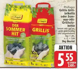 E-Center Profagus grillis grillbriketts oder sommer-hit-grillholzkohle Angebot