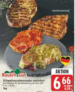 E-Center Bauern gut schweinenackensteaks mariniert Angebot