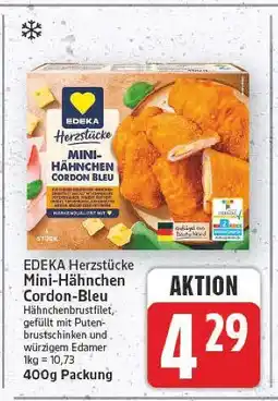 E-Center Edeka herzstücke mini-hähnchen cordon-bleu Angebot