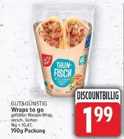E-Center Gut&günstig wraps to go thunfisch Angebot