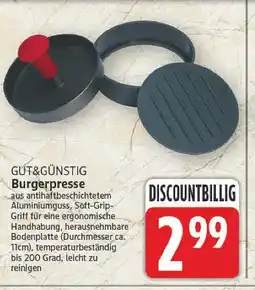 E-Center Gut&günstig burgerpresse Angebot