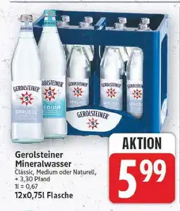 E-Center Gerolsteiner mineralwasser Angebot