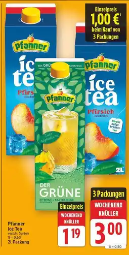 E-Center Pfanner ice tea pfirsich Angebot