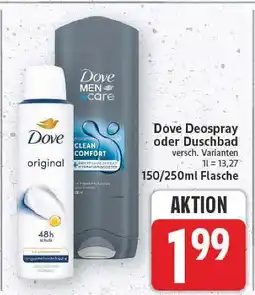 E-Center Dove deospray oder duschbad Angebot