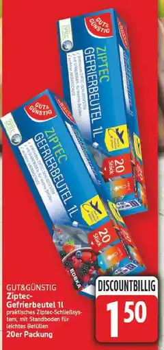 E-Center Gut&günstig ziptec-gefrierbeutel Angebot