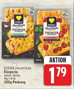 E-Center Edeka herzstücke focaccia Angebot