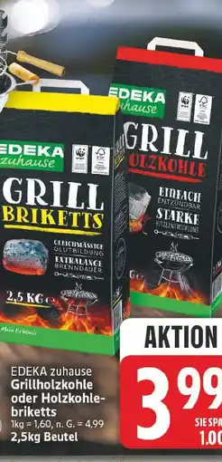 E-Center Edeka zuhause grillholzkohle oder holzkohlebriketts Angebot