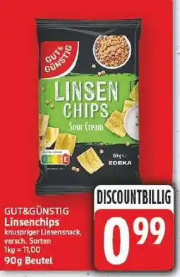 E-Center Gut&günstig linsenchips sour cream Angebot