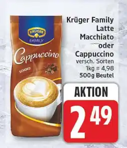 Edeka Krüger family latte macchiato oder cappuccino Angebot