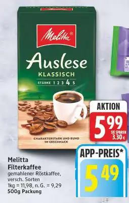 Edeka Melitta auslese klassisch Angebot