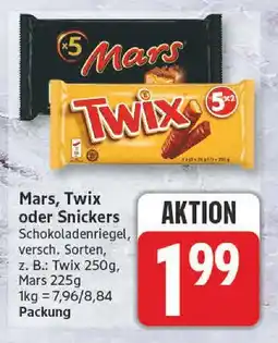 Edeka Mars, twix oder snickers schokoladenriegel Angebot