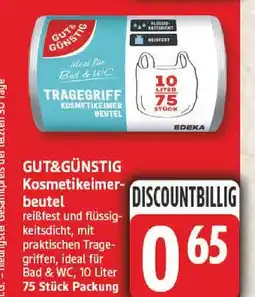 Edeka Gut&günstig kosmetikeimerbeutel Angebot