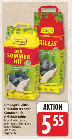 Edeka Profagus grillis grillbriketts oder sommer-hit grillholzkohle Angebot
