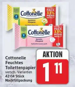 Edeka Cottonelle feuchtes toilettenpapier Angebot