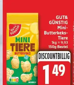 Edeka Gut & günstig mini butterkeks-tiere Angebot