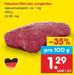 Netto Marken-Discount Falsches filet vom jungbullen Angebot