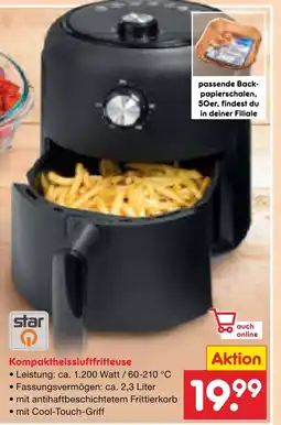 Netto Marken-Discount Star kompaktheissluftfritteuse Angebot