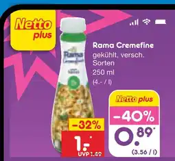 Netto Marken-Discount Rama cremefine Angebot