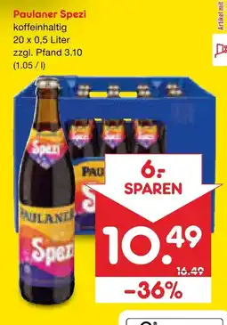 Netto Marken-Discount Paulaner spezi Angebot