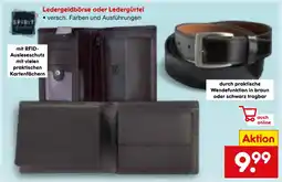 Netto Marken-Discount Spirit ledergeldbörse oder ledergürtel Angebot