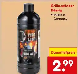 Netto Marken-Discount Fire lion grillanzünder flüssig Angebot