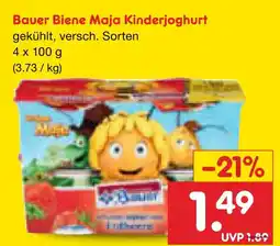 Netto Marken-Discount Bauer biene maja kinderjoghurt Angebot