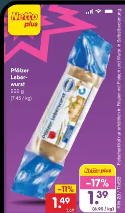 Netto Marken-Discount Pfälzer leberwurst Angebot