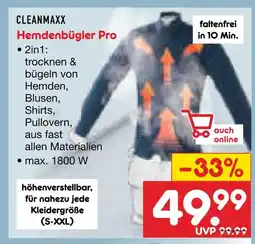Netto Marken-Discount Cleanmaxx hemdenbügler pro Angebot