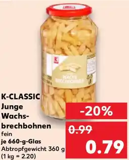 Kaufland K-CLASSIC Junge Wachsbrechbohnen Angebot