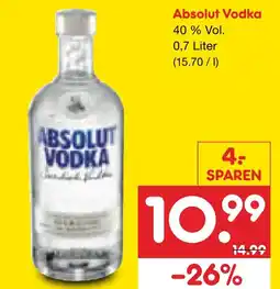 Netto Marken-Discount Absolut vodka Angebot