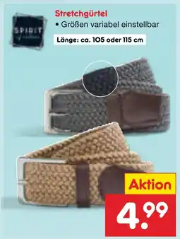 Netto Marken-Discount Spirit stretchgürtel Angebot