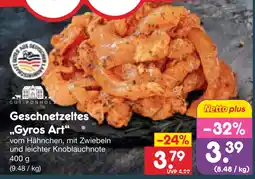 Netto Marken-Discount Gut ponholz geschnetzeltes 'gyros art' Angebot