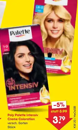 Netto Marken-Discount Palette poly palette intensiv creme coloration Angebot