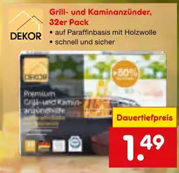 Netto Marken-Discount Dekor grill- und kaminanzünder Angebot