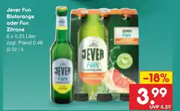 Netto Marken-Discount Jever fun blutorange oder fun zitrone Angebot