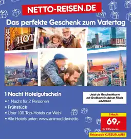 Netto Marken-Discount 1 nacht hotelgutschein Angebot