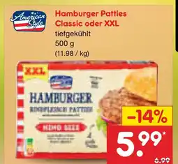 Netto Marken-Discount American style hamburger patties classic oder xxl Angebot
