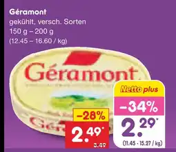 Netto Marken-Discount Géramont käse Angebot