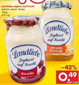 Netto Marken-Discount Landliebe joghurt auf frucht kirsche Angebot