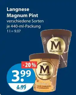 V Markt Langnese magnum pint Angebot