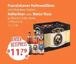 V Markt Franziskaner hefeweißbier, kellerbier oder natur russ Angebot