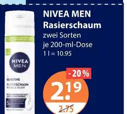 V Markt Nivea men rasierschaum sensitive Angebot
