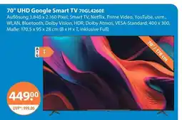 V Markt 70 uhd google smart tv 70gl4260e Angebot