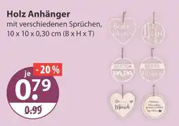 V Markt Holz anhänger Angebot